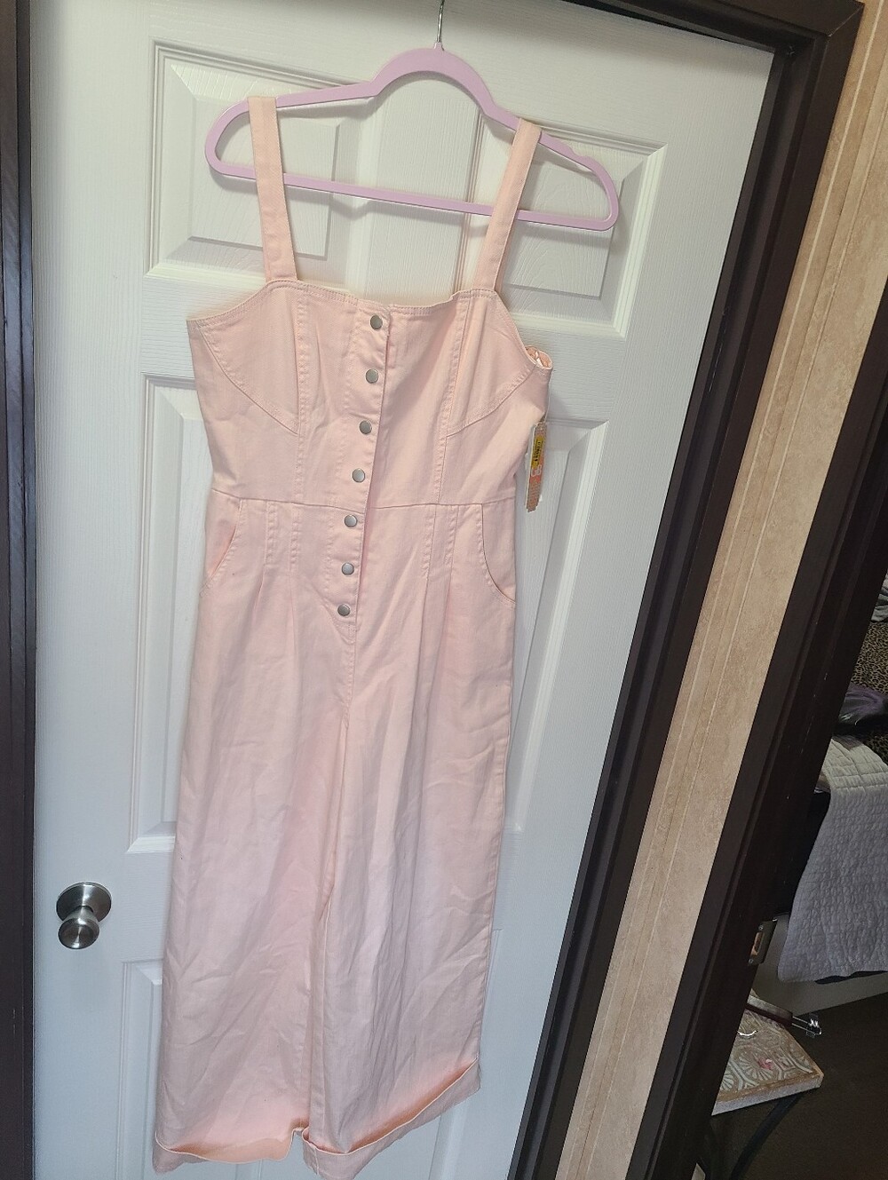 Gianni Bini Soft Light Pink Sleeveless Jumpsuit